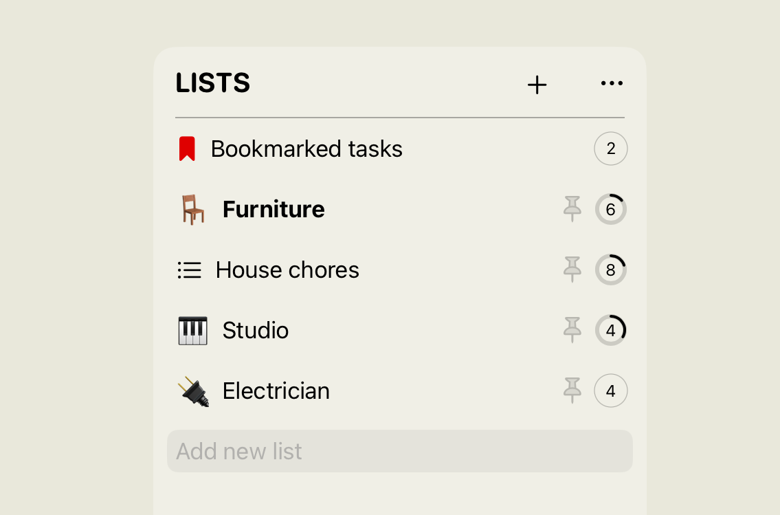 Flexible Lists